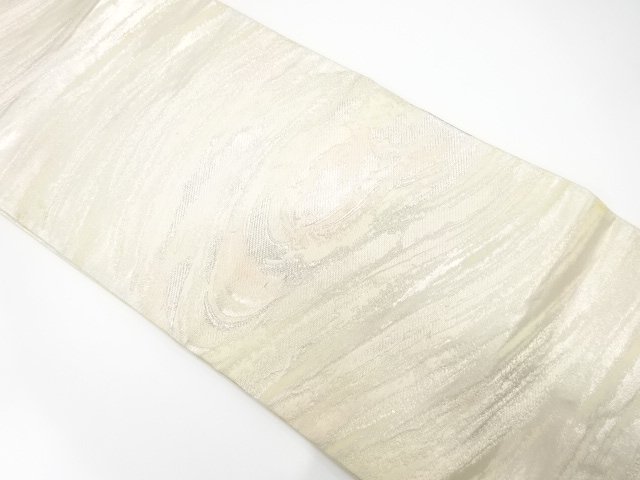 JAPANESE KIMONO / ANTIQUE FUKURO OBI / SILK / WOVEN RAGING WAVES